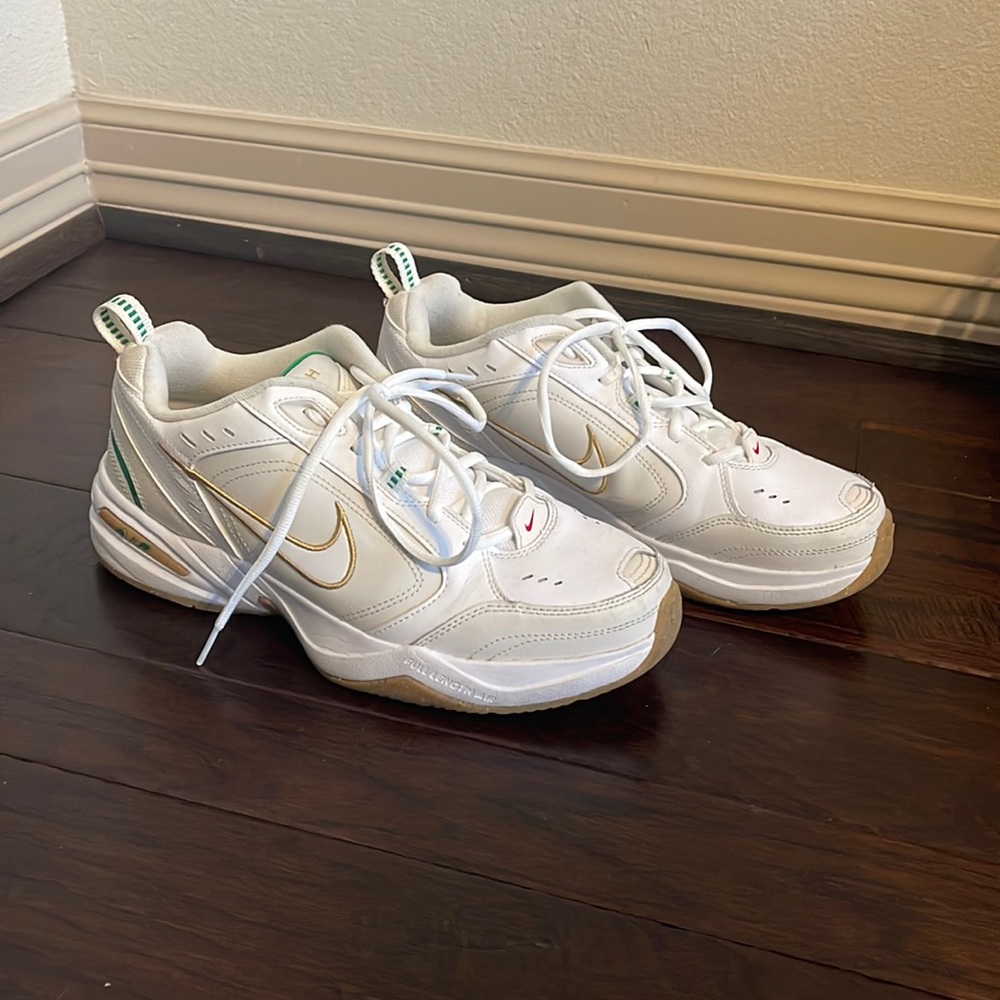 Nike- Air Monarch IV ‘ White Lucky Green Gold’